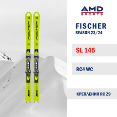 Горные лыжи FISCHER RC4 WC SL 145 JR FIS (23/24) + RC4 Z9 GW