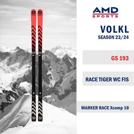 Горные лыжи VOLKL Race Tiger GS 193 WC FIS R (23/24) + Xcomp 18