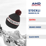 Шапка STOCKLI BEANIE BLACK WHITE