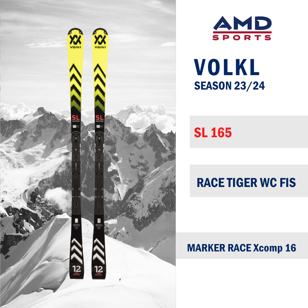 Горные лыжи VOLKL Race Tiger SL 165 WC FIS (23/24) + Xcomp 16