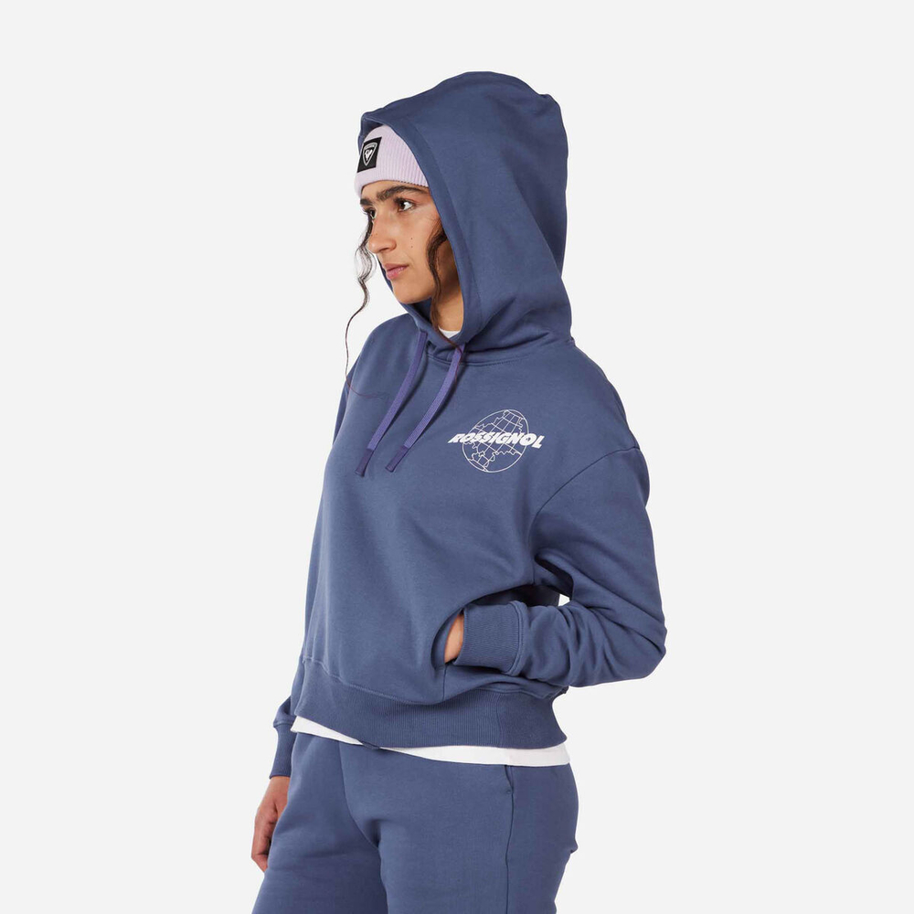 Толстовка Rossignol W WATERFALL H RELAX SWEATSHIRT A02 BLUE