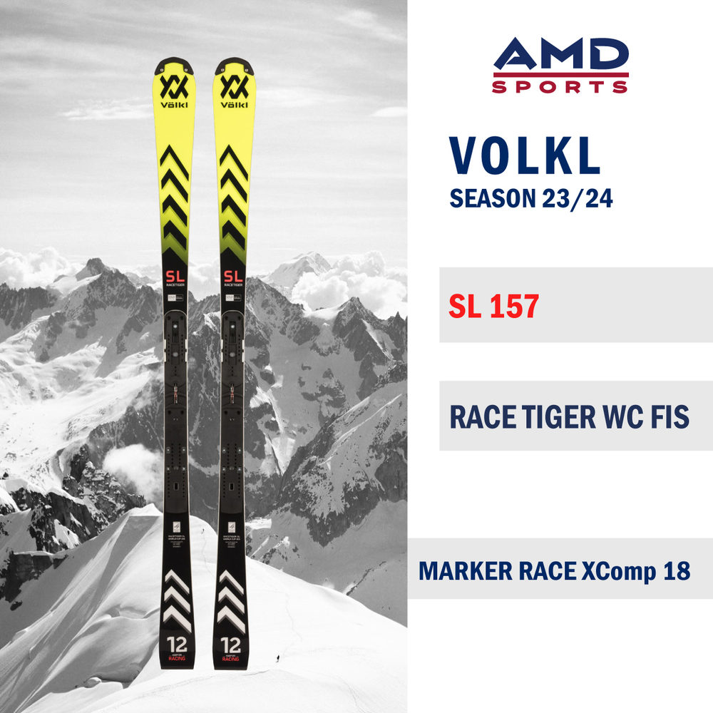 Горные лыжи VOLKL Race Tiger SL 157 WC FIS (23/24) + Xcomp 18